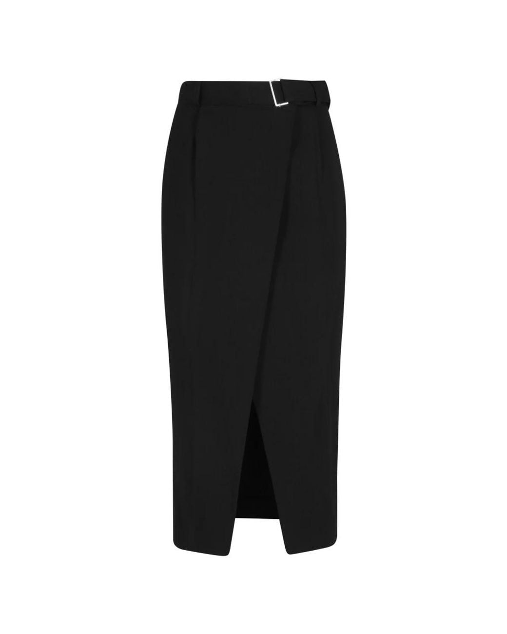 Tela Black Midi Skirts