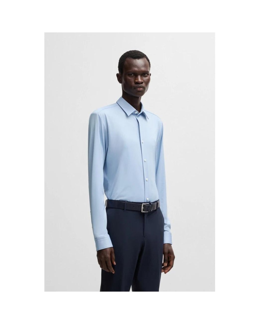 Boss Blue Formal Shirts for men