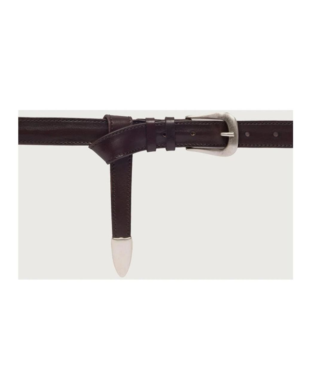 Orciani Black Ledergürtel Mit Langer Spitze