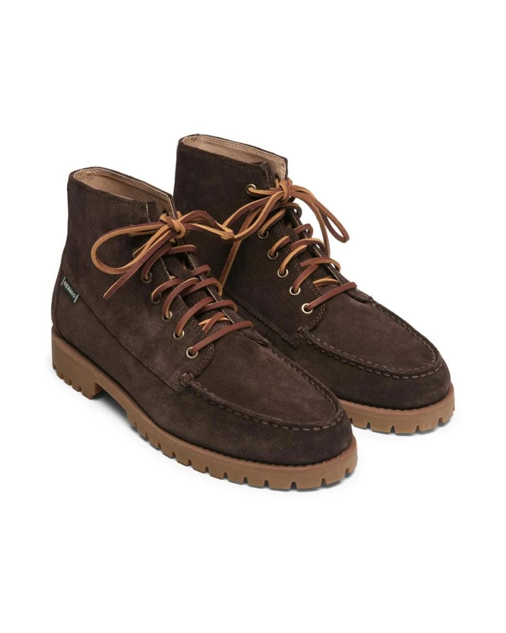 Sebago Brown Lace-Up Boots for men