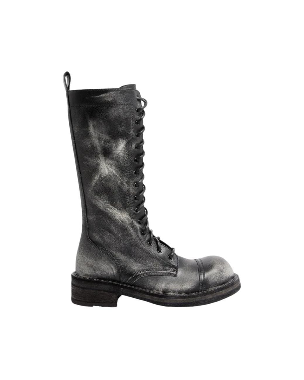 Ann Demeulemeester Black Lace-Up Boots for men