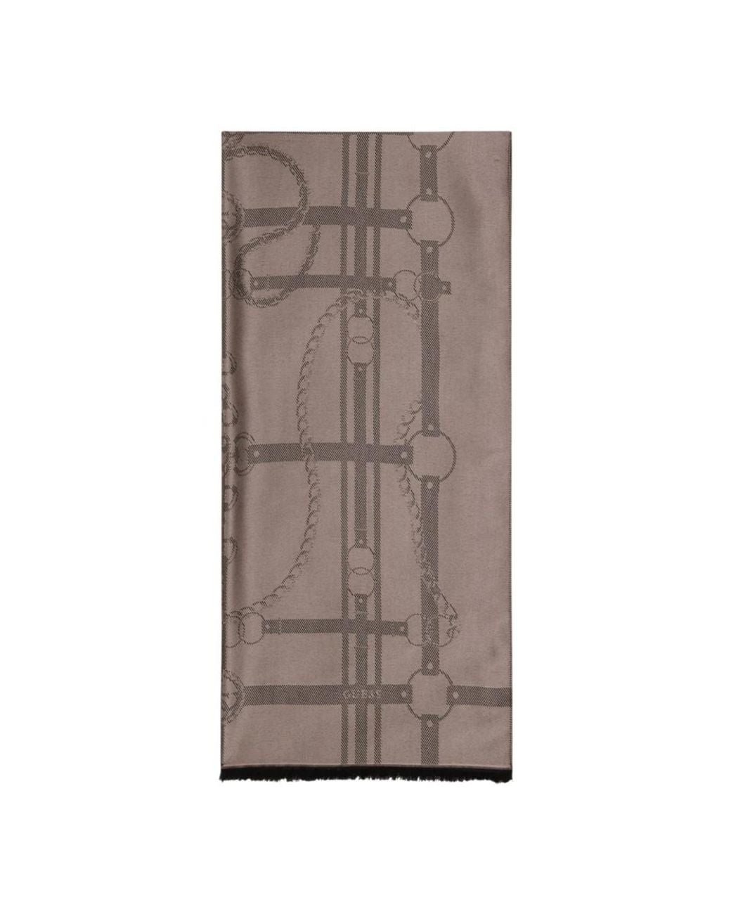 Guess Brown Silk Scarves