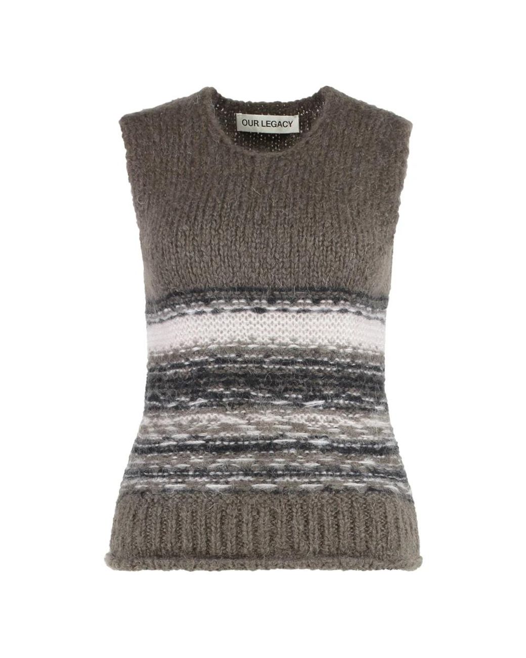 Our Legacy Gray Round-Neck Knitwear