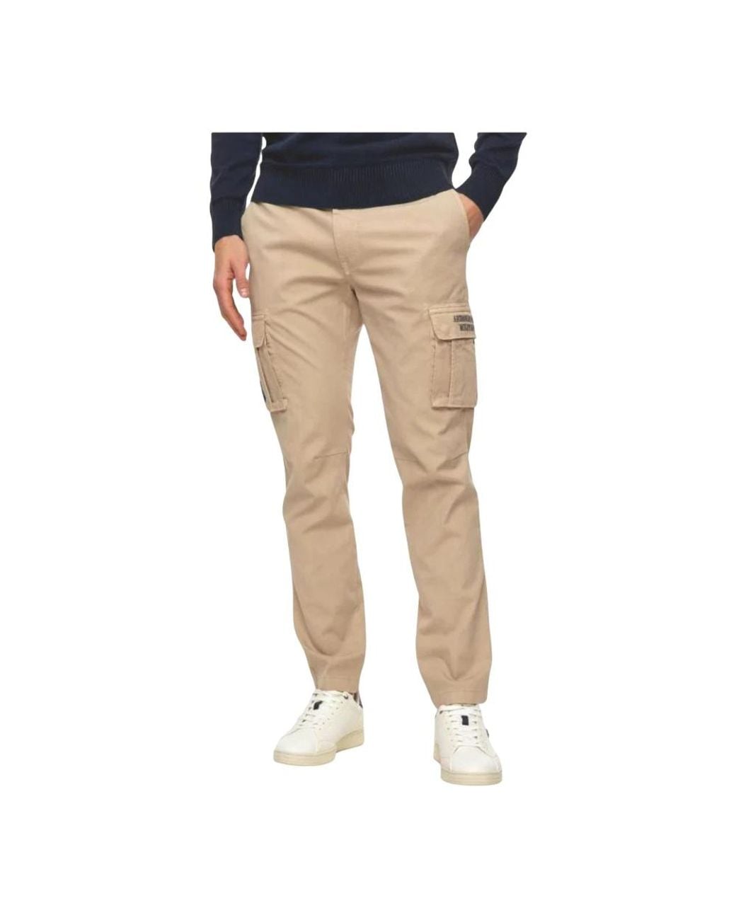 Aeronautica Militare Blue Slim-Fit Trousers for men