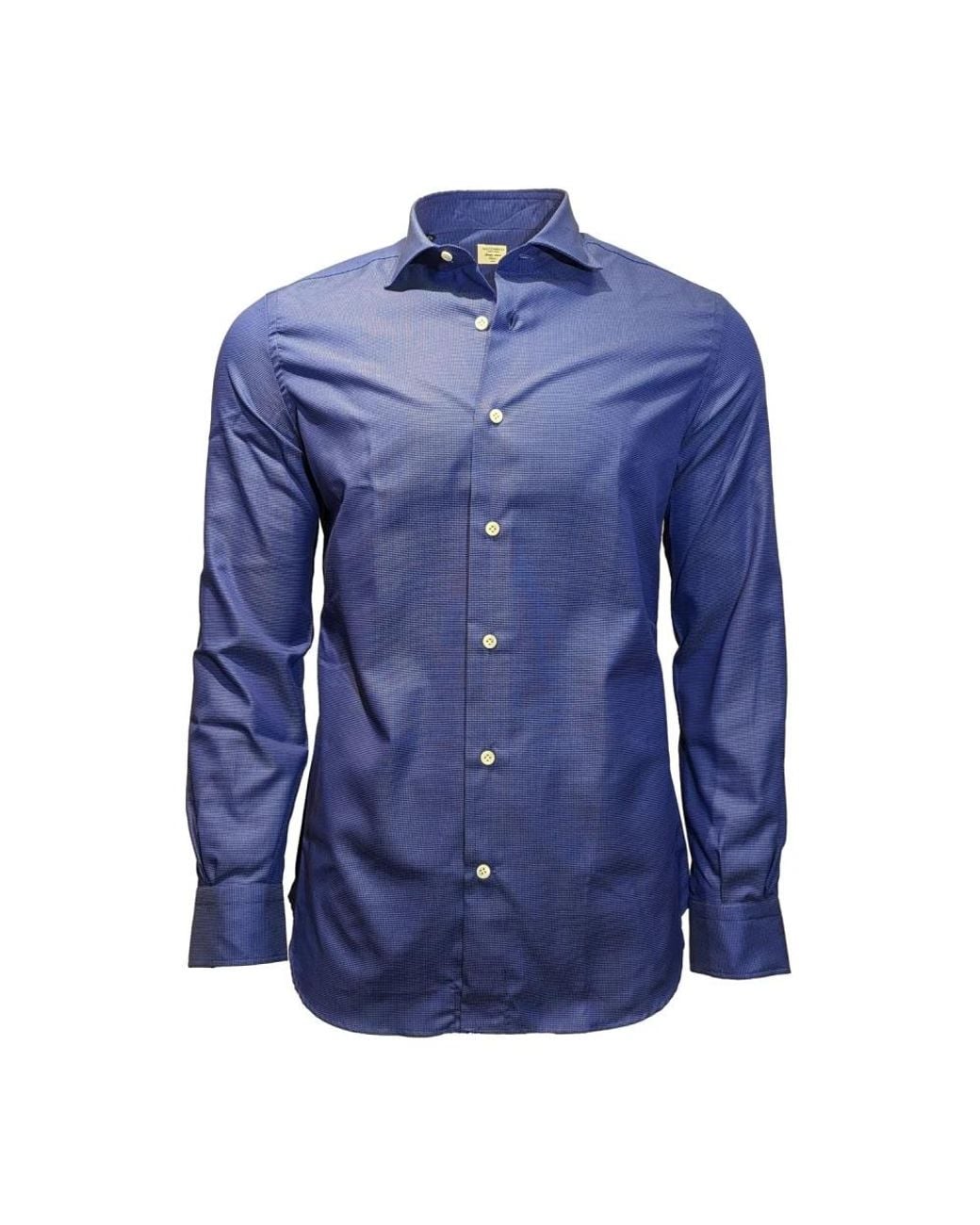 Mazzarelli Blue Casual Shirts for men