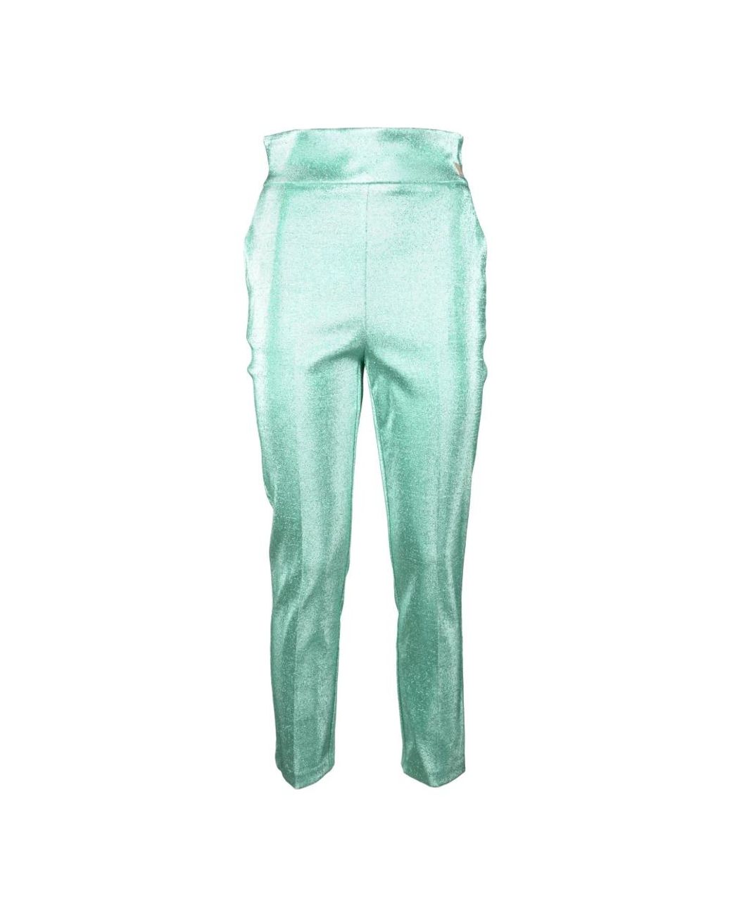 Elisabetta Franchi Green Slim-Fit Trousers