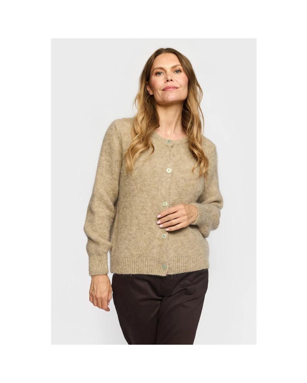 Cardigans 2-Biz de color Natural