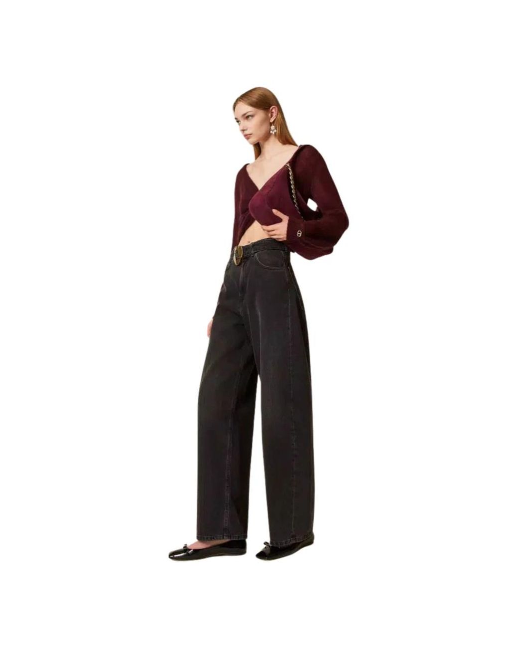Twinset Black Loose-Fit Jeans