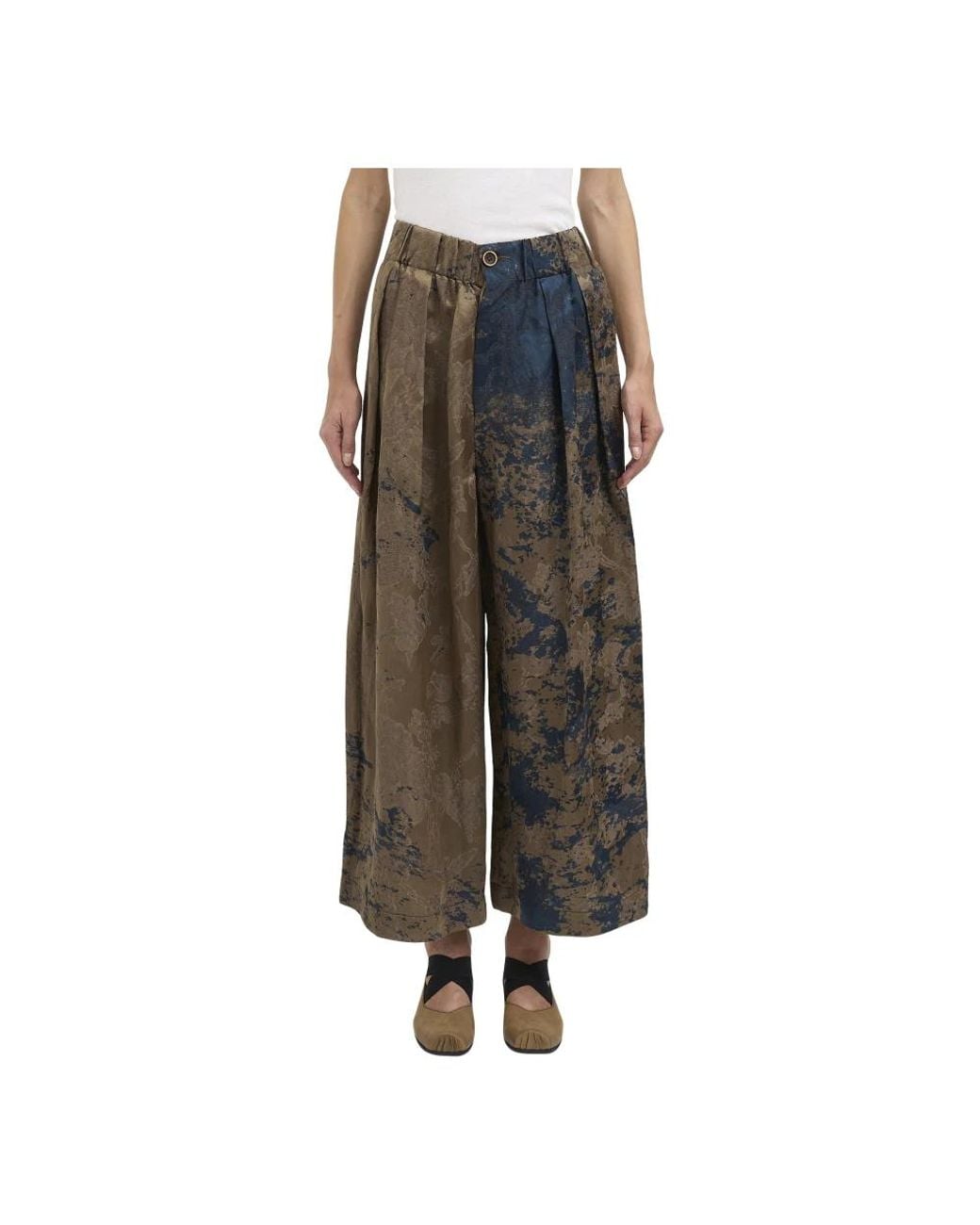 Uma Wang Green Wide Trousers