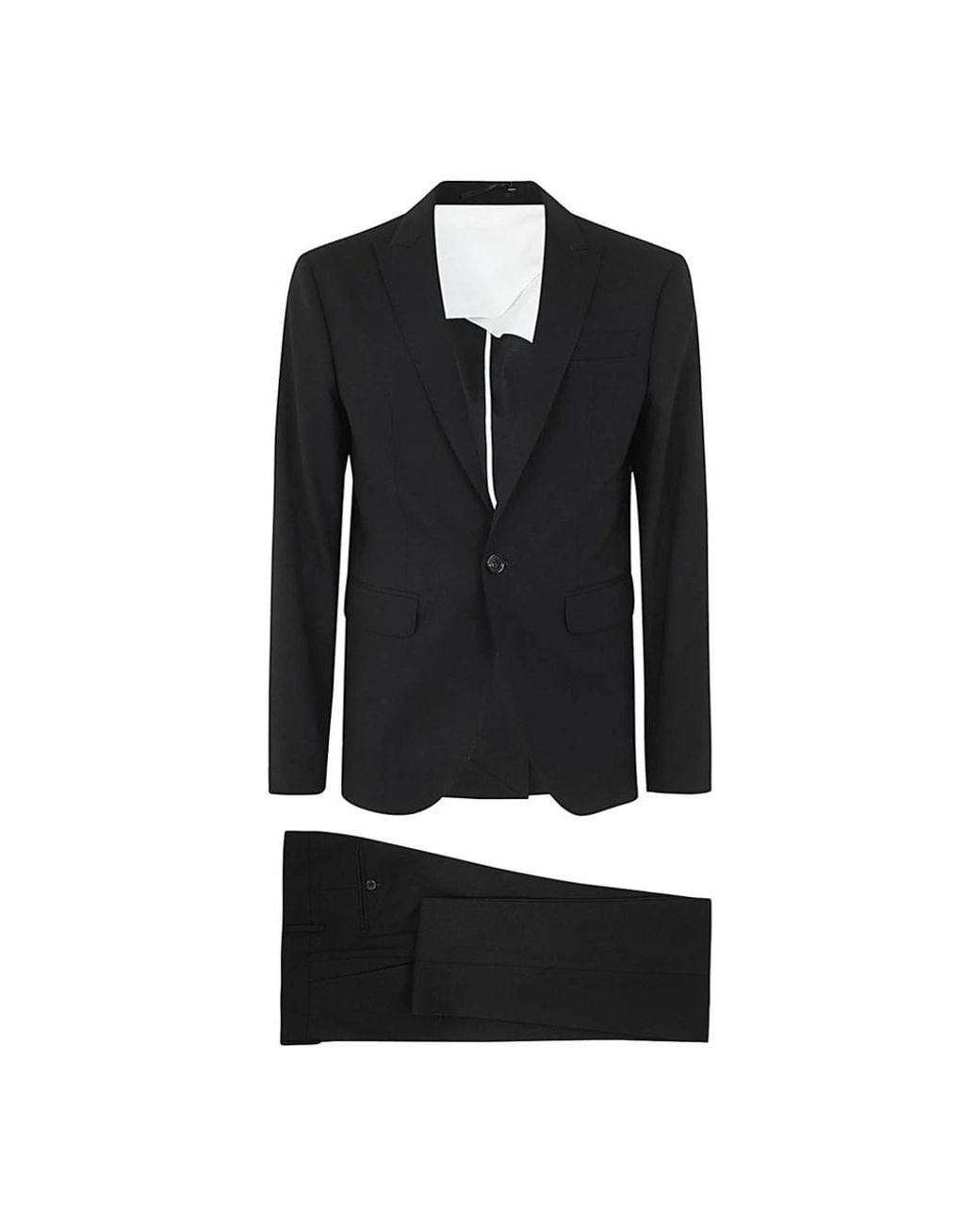 DSquared² Black Single Breasted Suits for men