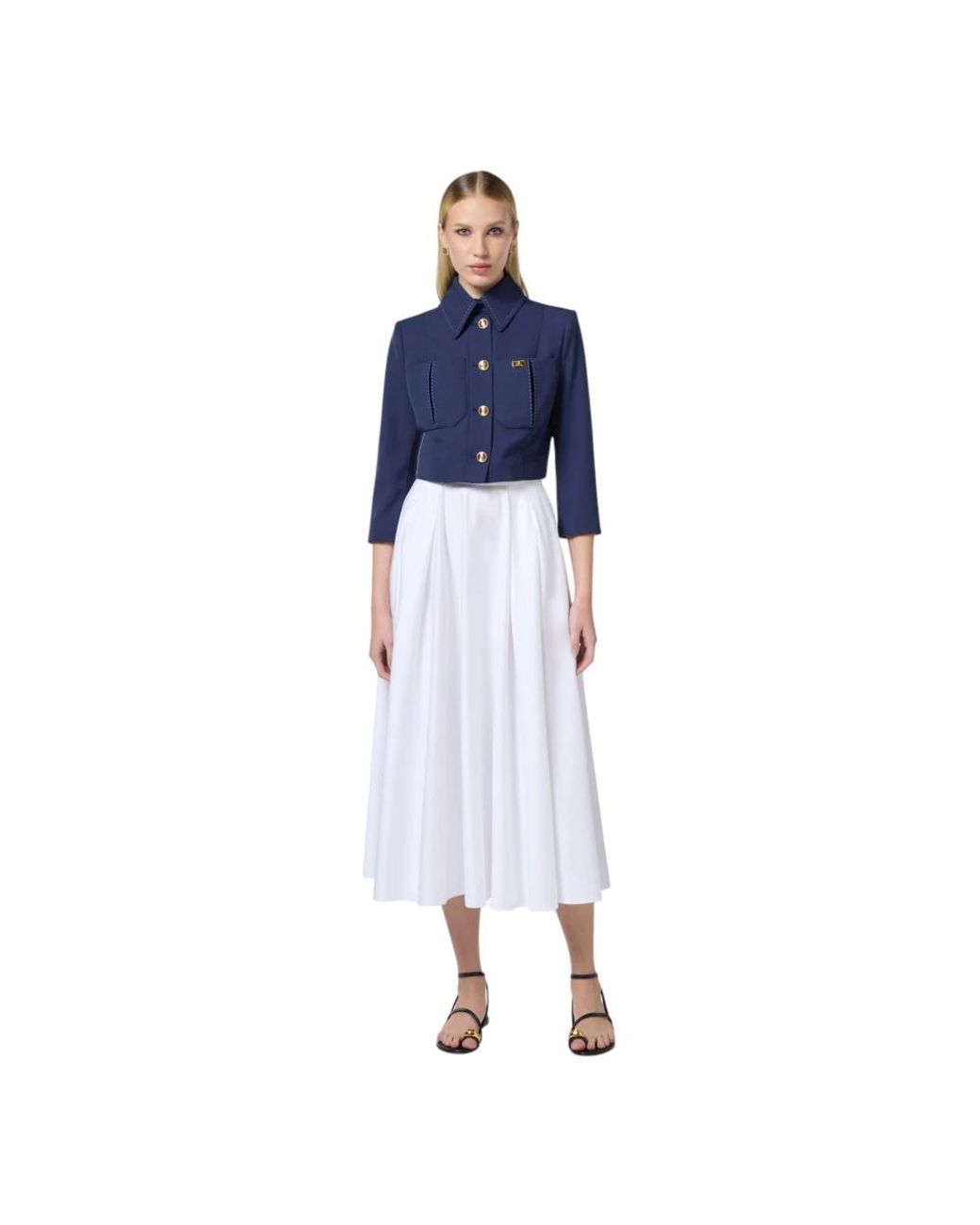 Elisabetta Franchi Blue Light Jackets