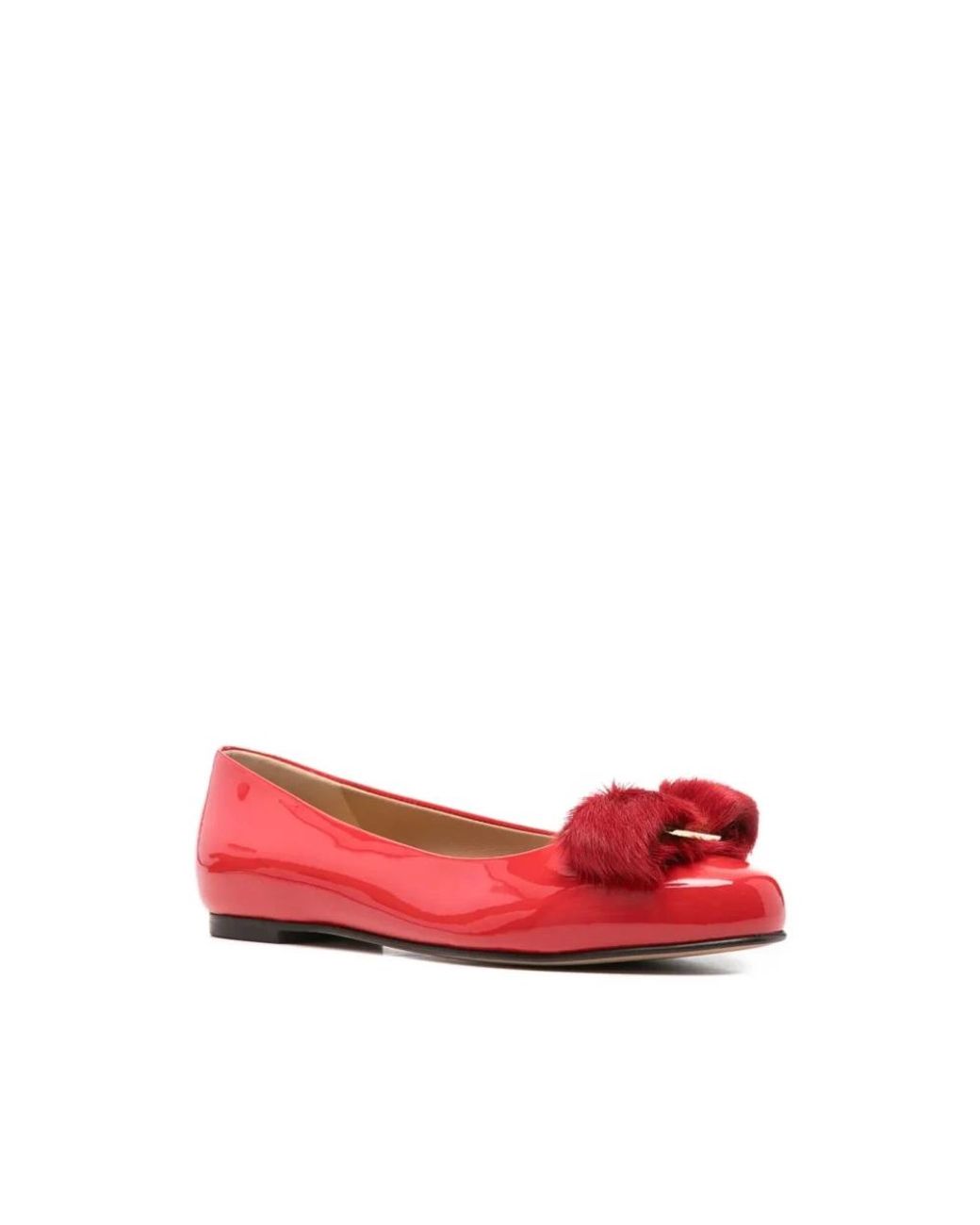 Ferragamo Red Ballerina Shoes