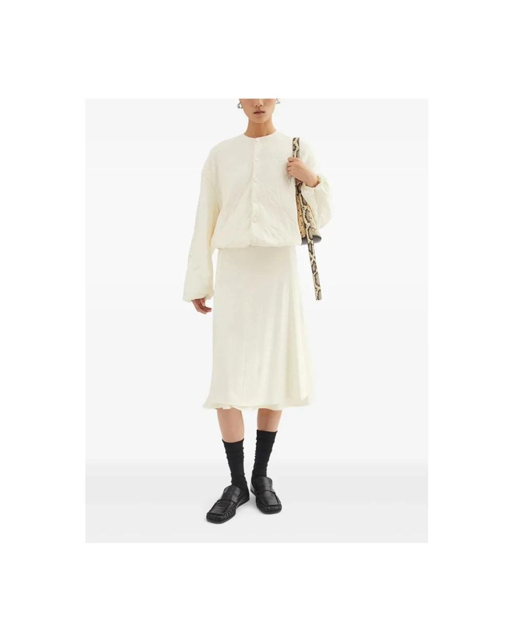 Jil Sander White Midi Skirts