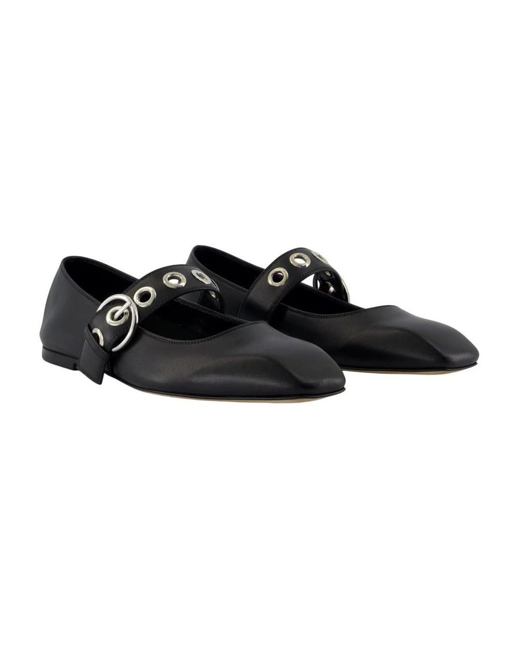 Aeyde Black Ballerinas