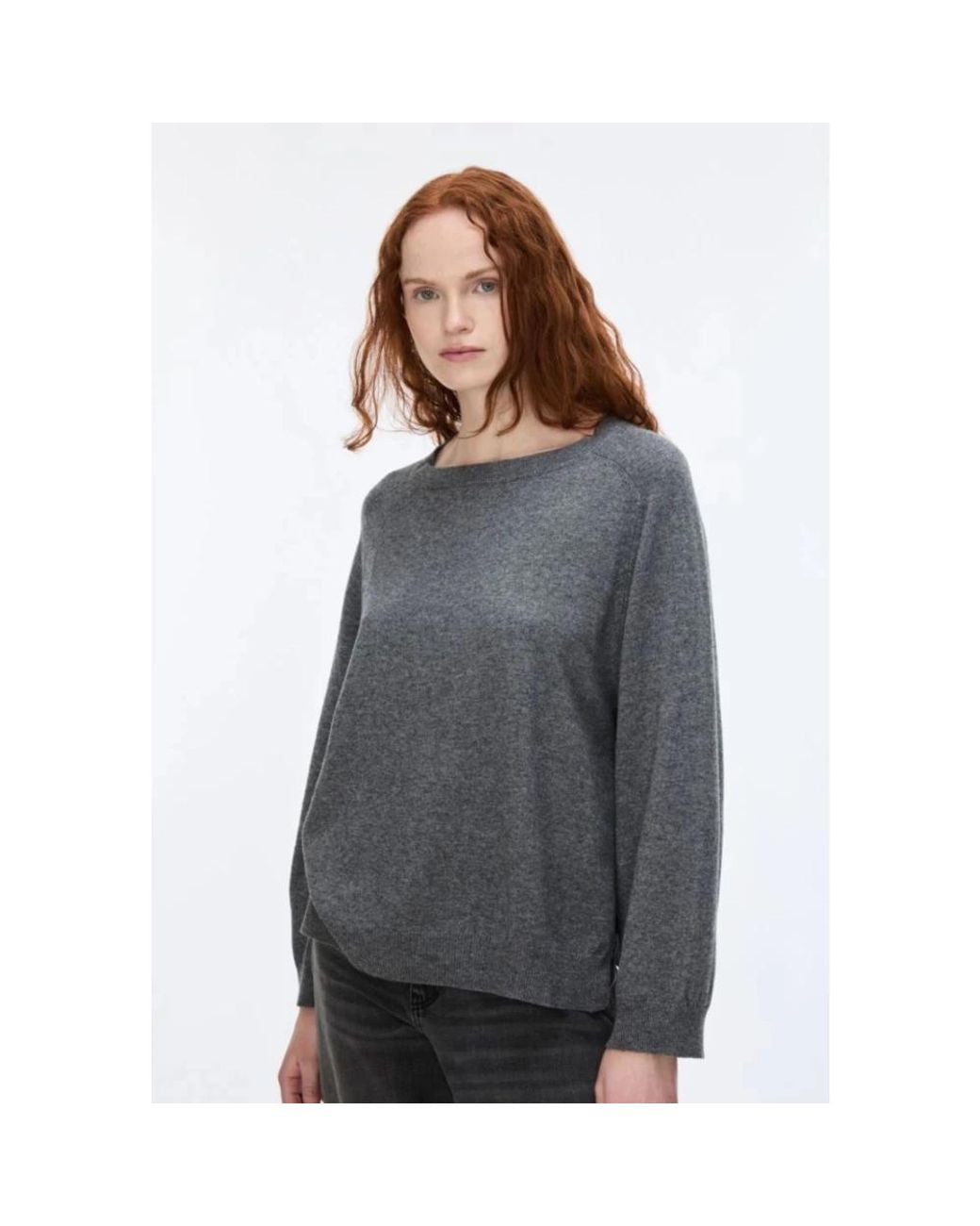 iBlues Gray Round-Neck Knitwear