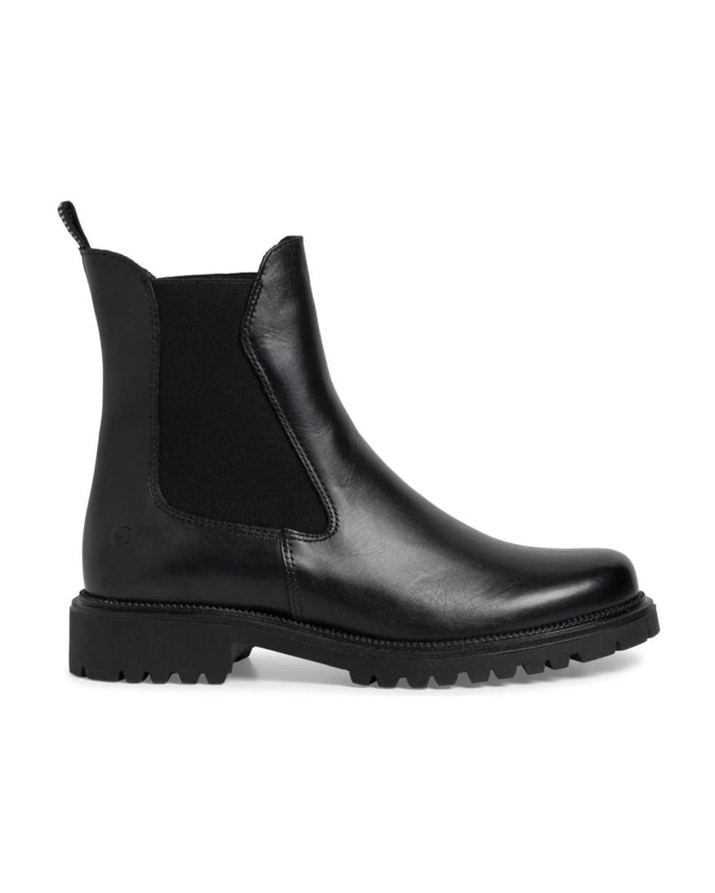 Tamaris Black Leather Chelsea Boots