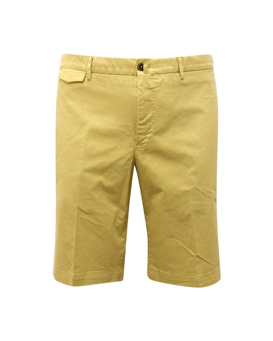 PT01 Yellow Casual Shorts for men