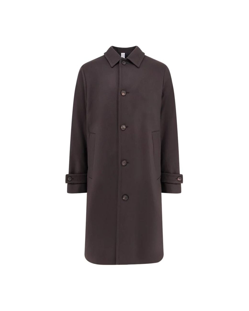 Hevò Brown Single-Breasted Coats for men