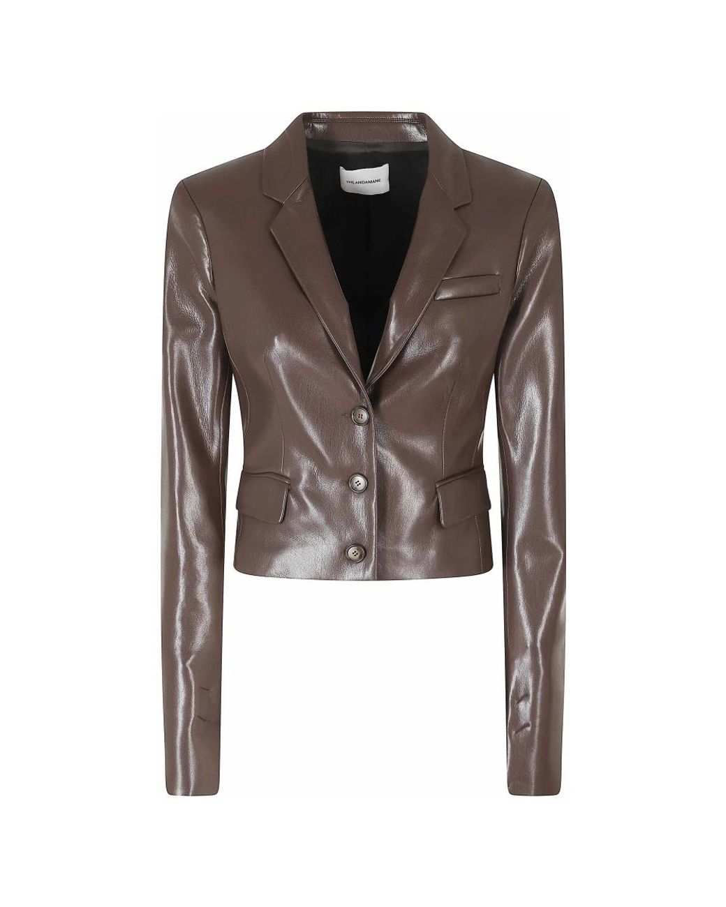 ANDAMANE Brown Leather Jackets