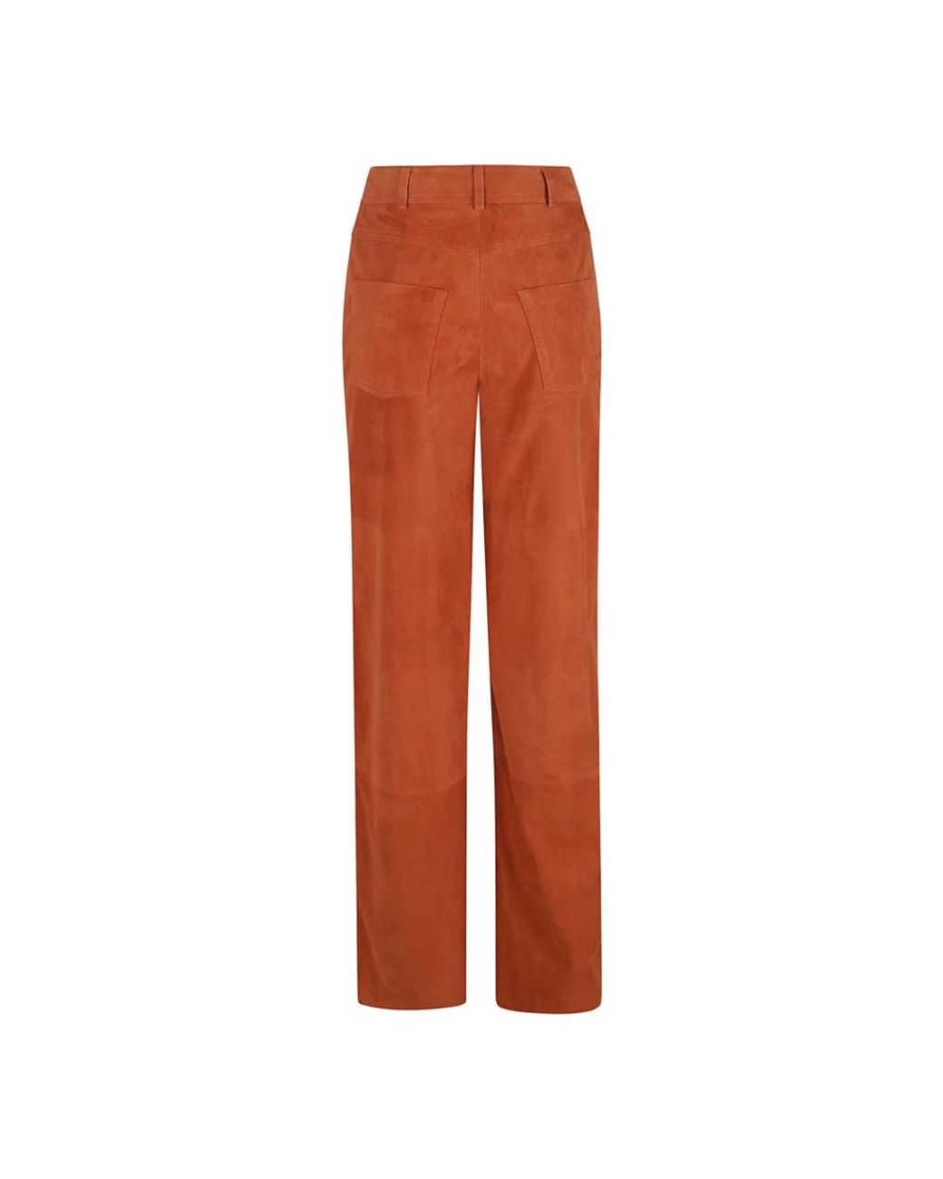 Alberta Ferretti Orange Straight Trousers