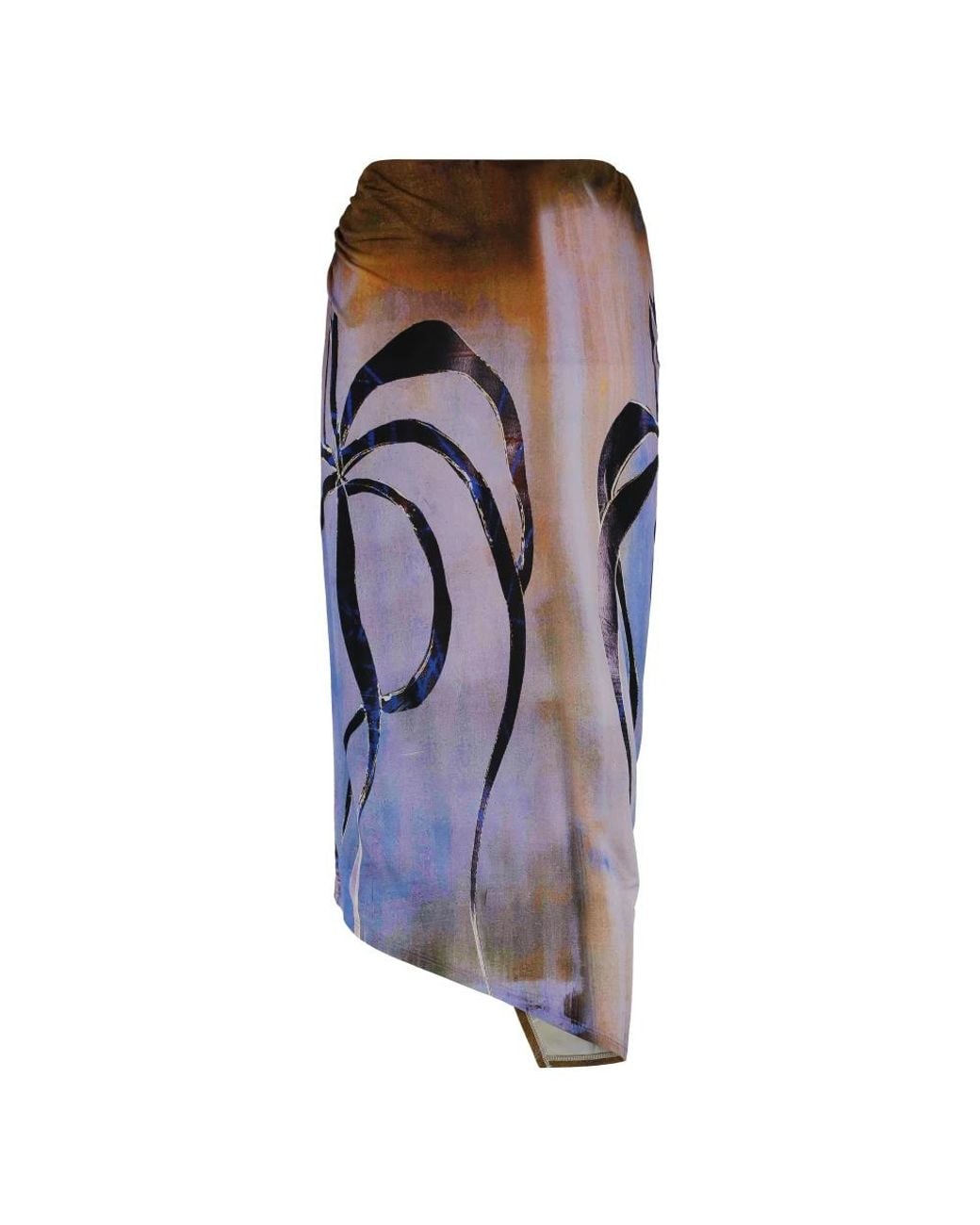 Louisa Ballou Blue Midi Skirts