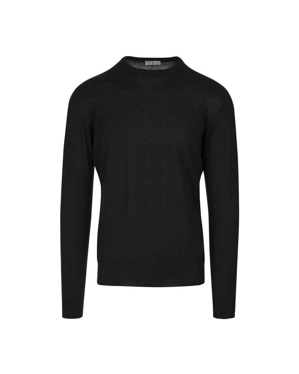 Fedeli Truien & Vesten ,Zwart ,Zwarte Cashmere Crew Neck Sweater in het Black voor heren