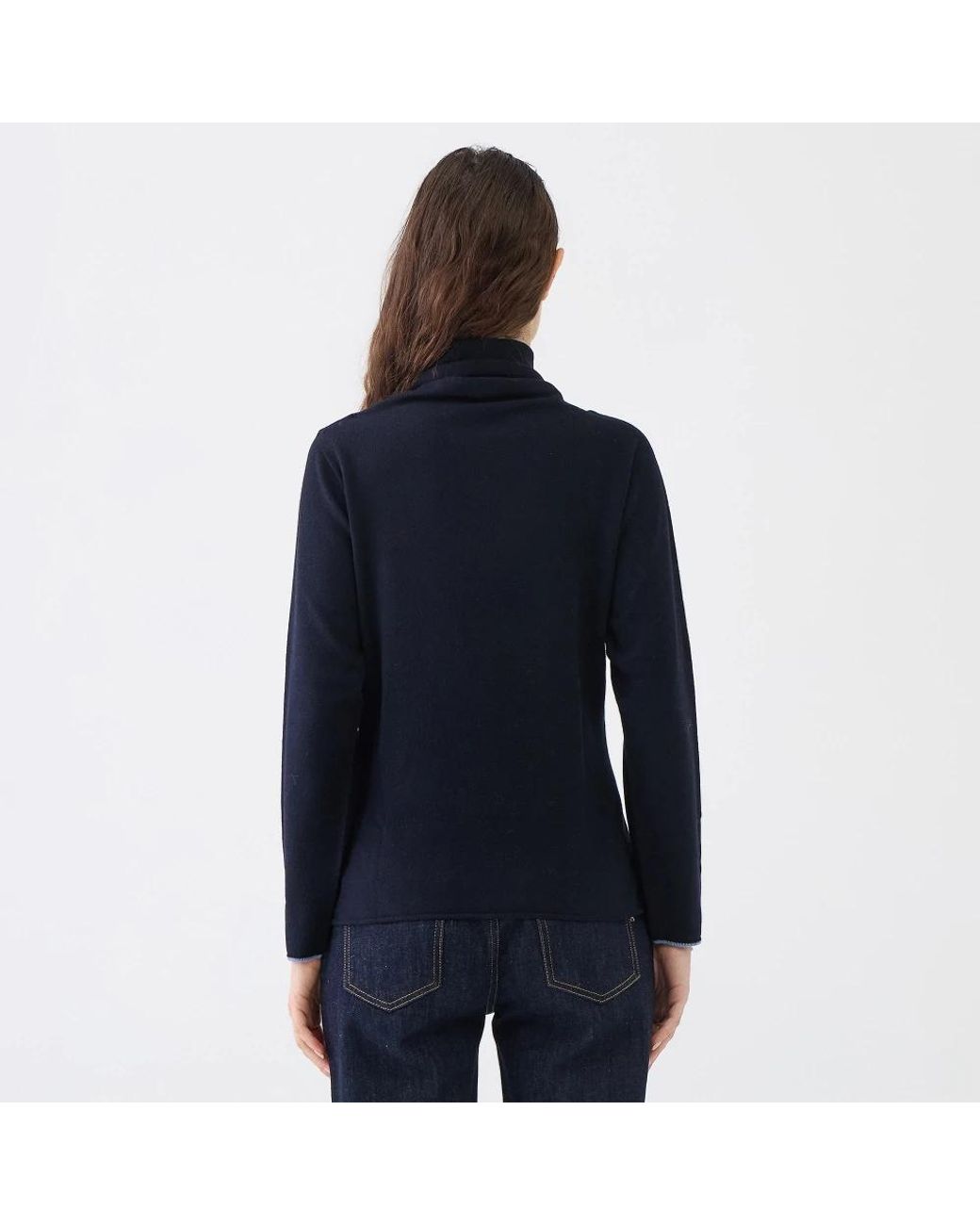 Le Tricot Perugia Blue Turtlenecks