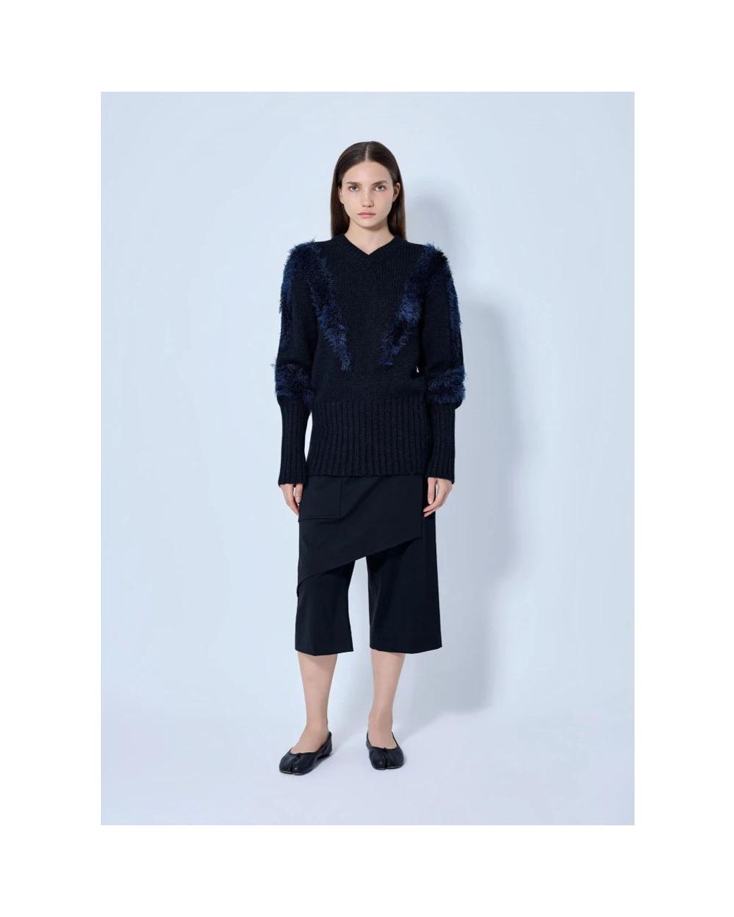 Kiko Kostadinov Blue V-Neck Knitwear