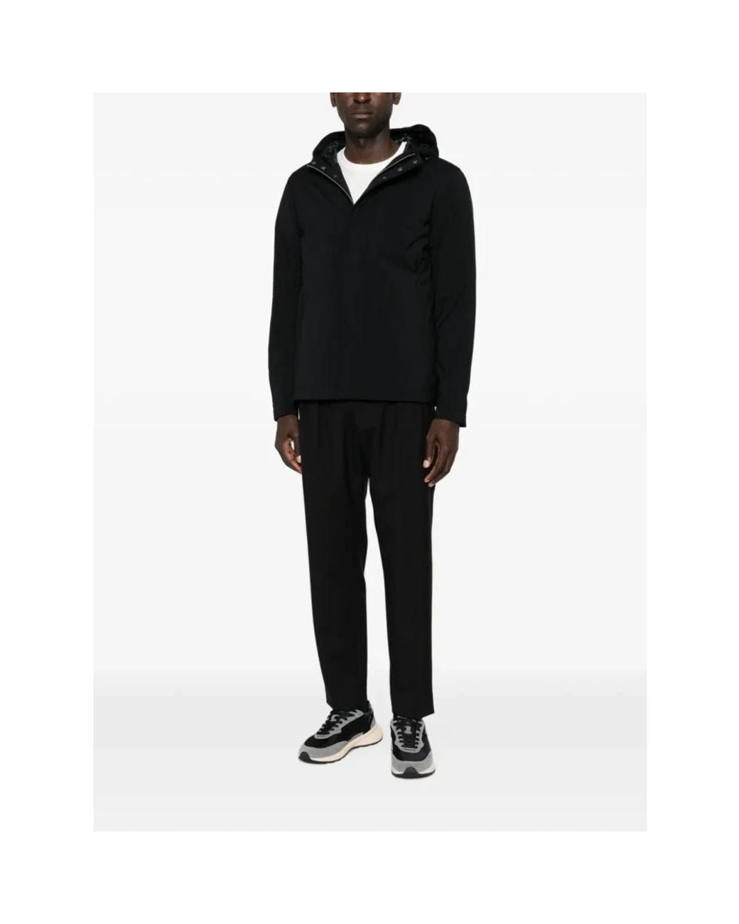 Winter Jackets Herno de hombre de color Black