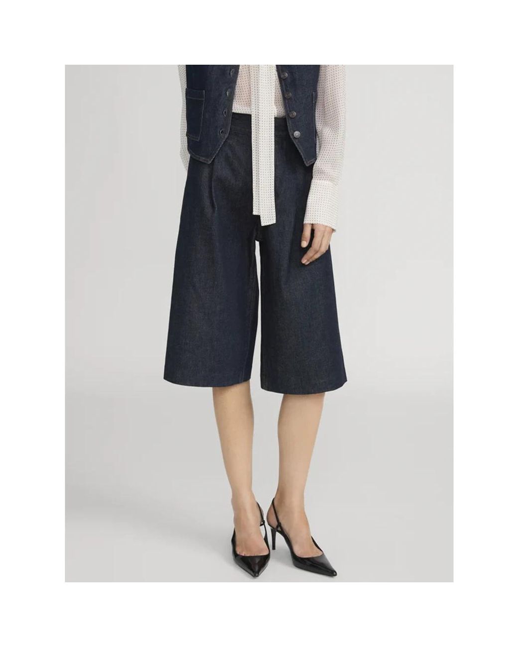 FRAME Blue Denim Shorts