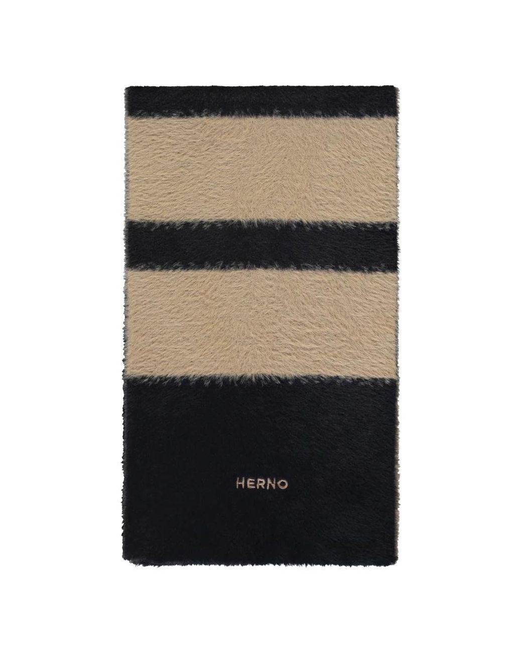 Herno Black Winter Scarves for men