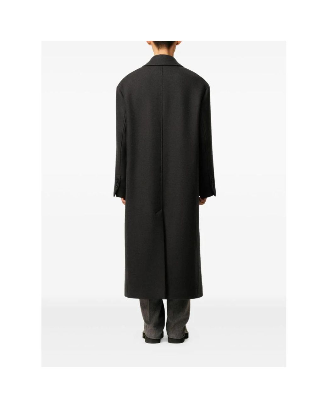 AMI Black Double-Breasted Coats for men