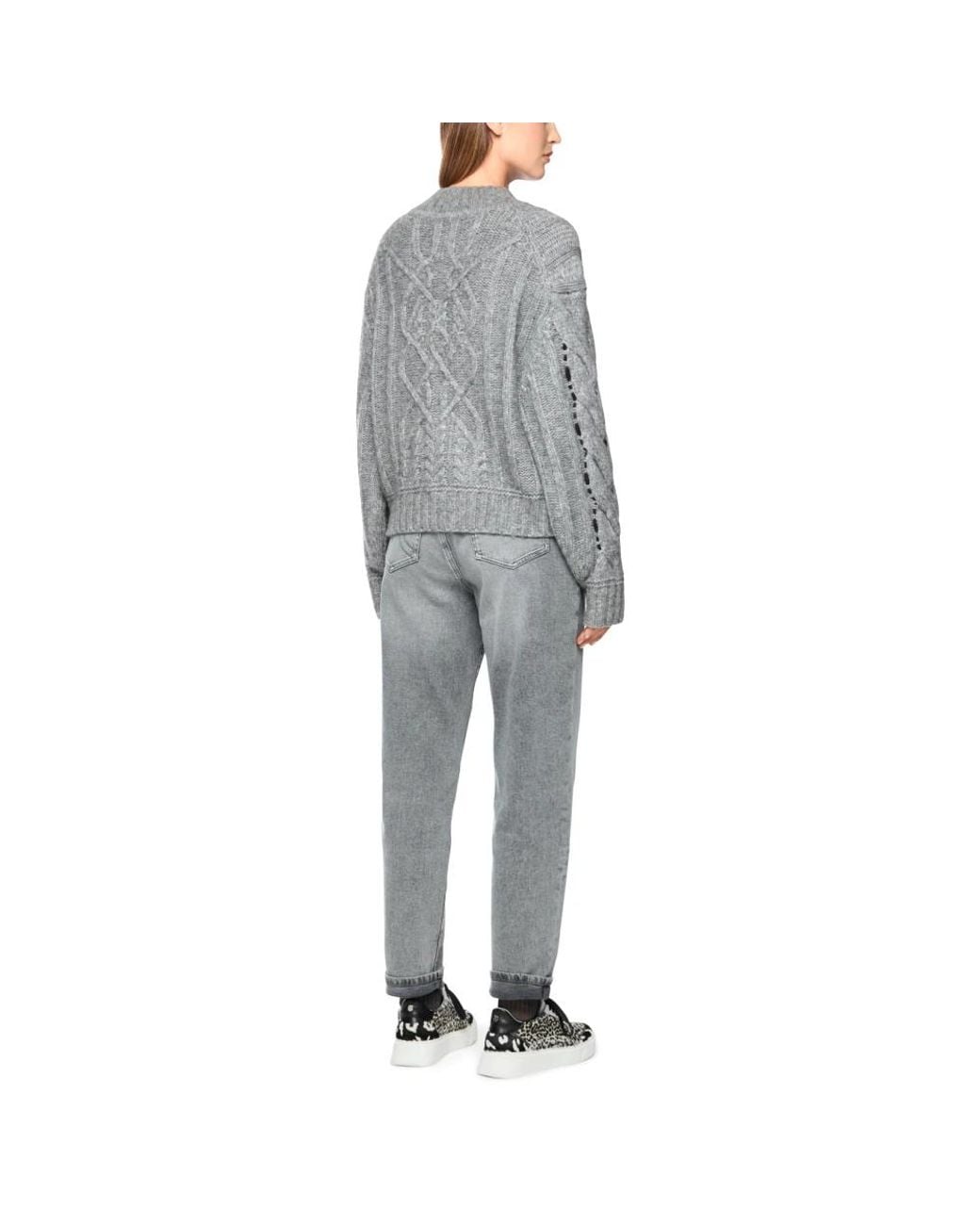 Marc Cain Gray Round-Neck Knitwear