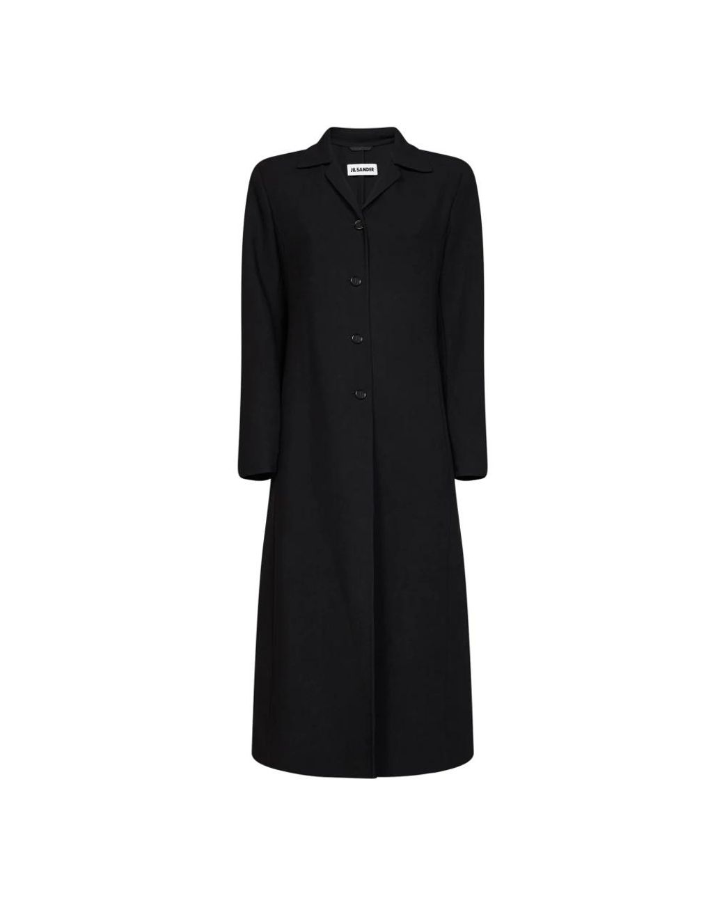 Jil Sander Black Single-Breasted Coats