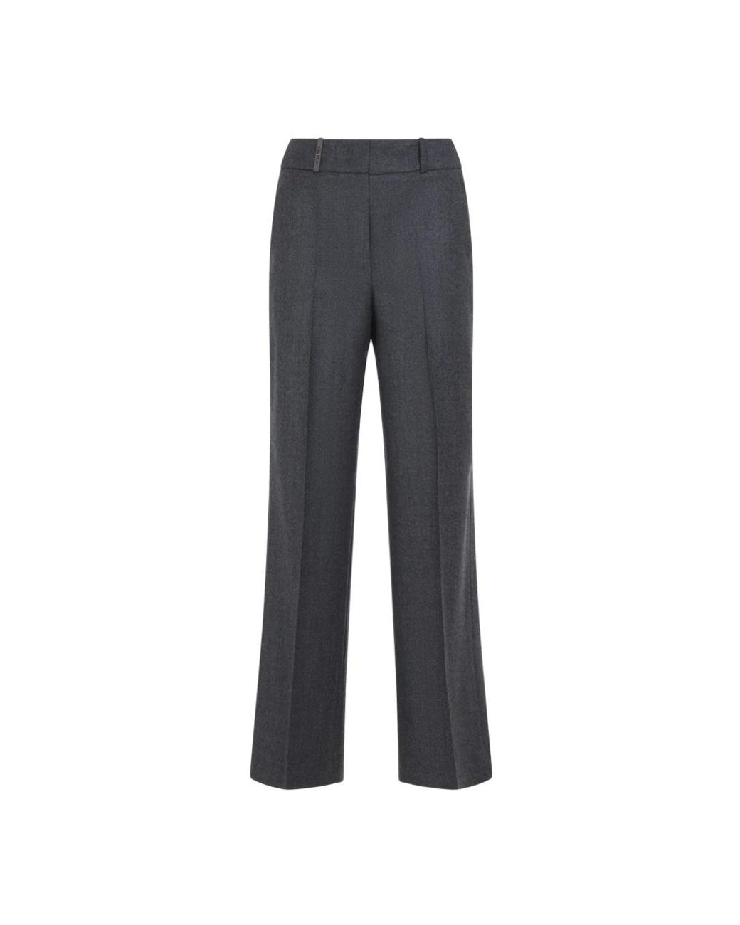 Peserico Gray Straight Trousers