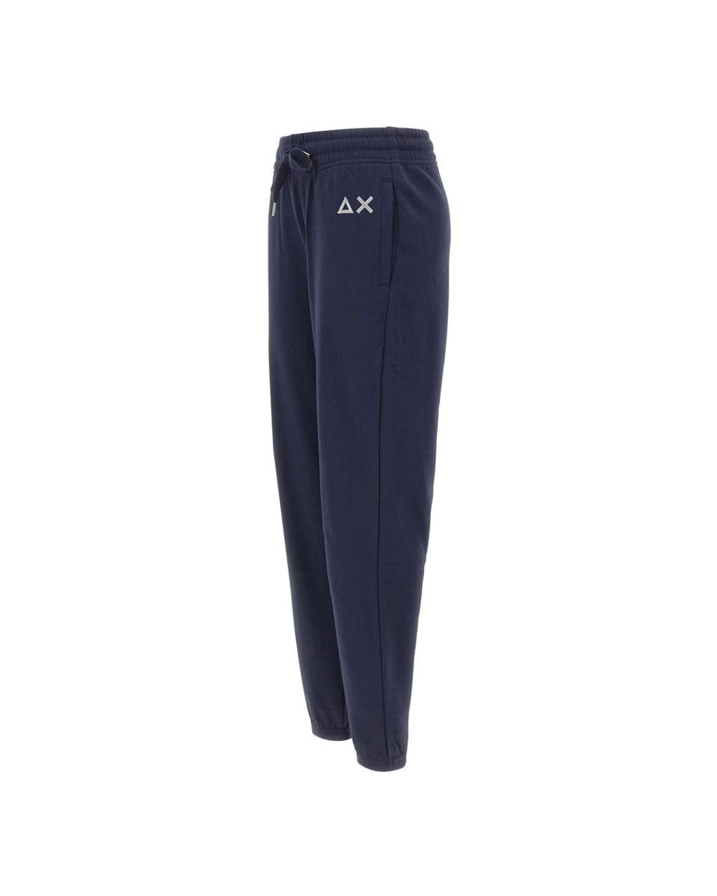 Sun 68 Broeken ,Blauw ,Katoen Basic Fleece Trainingsbroeken in het Blue