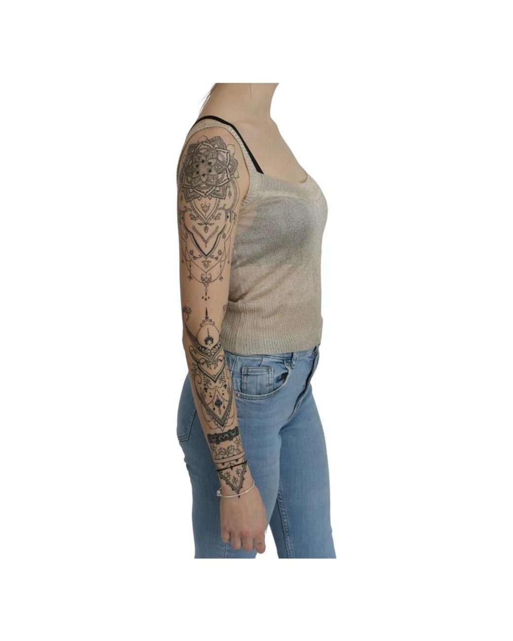 Byblos Blue Sleeveless Tops