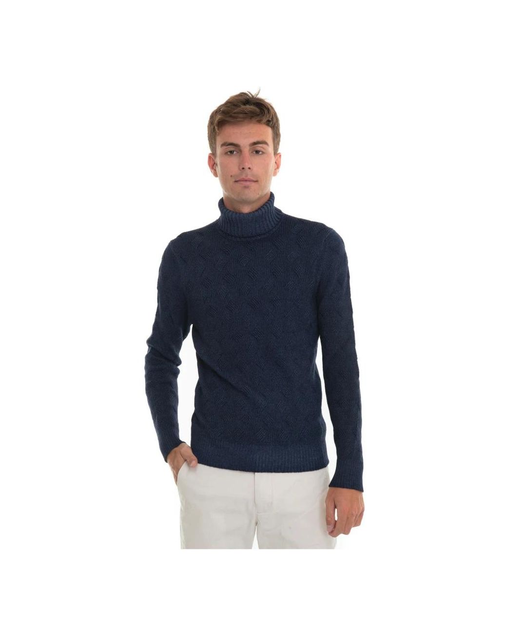 Gran Sasso Blue Turtlenecks for men