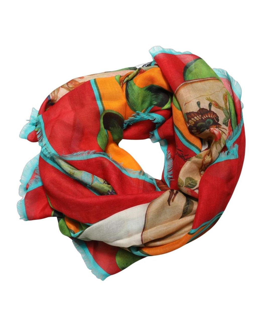 Dolce & Gabbana Red Silk Scarves