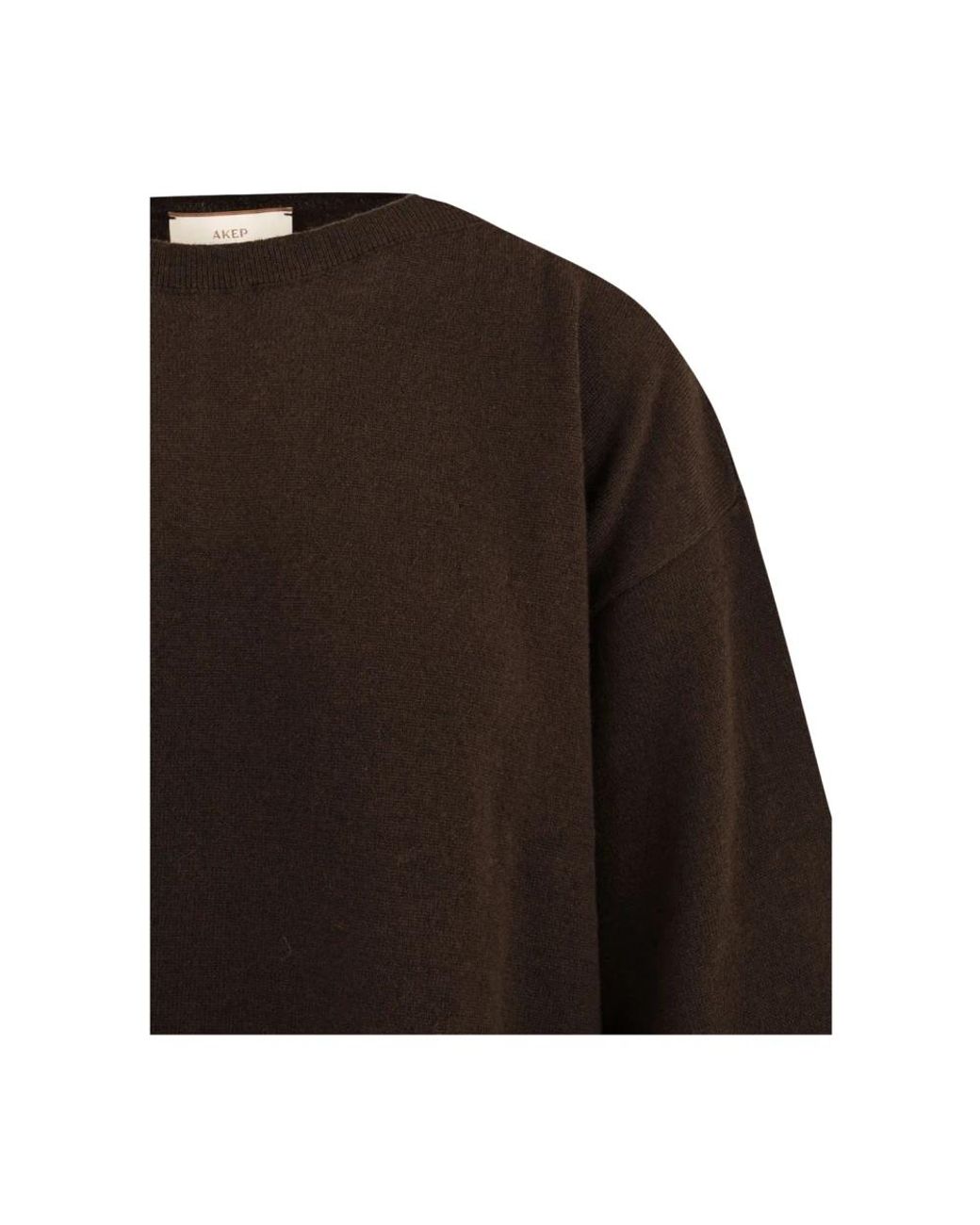 Akep Brown Round-Neck Knitwear