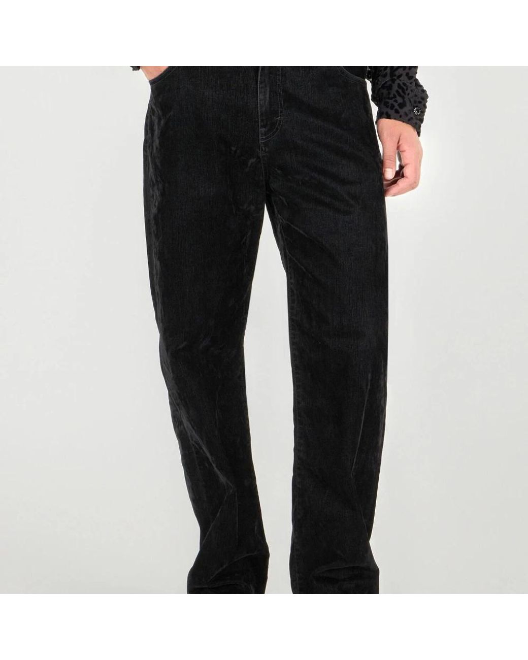 Roberto Cavalli Black Straight Jeans for men