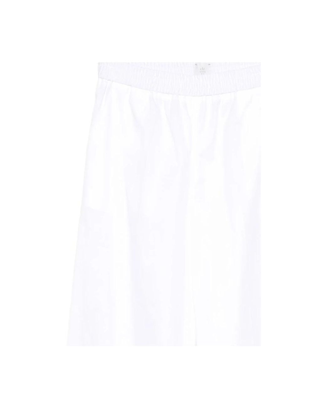 Eleventy White Wide Trousers
