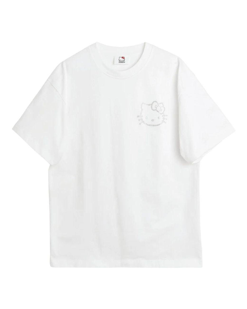 Soulland Tops ,Wit ,Katoen Biologisch Katoen Rhinestone T-Shirt in het White