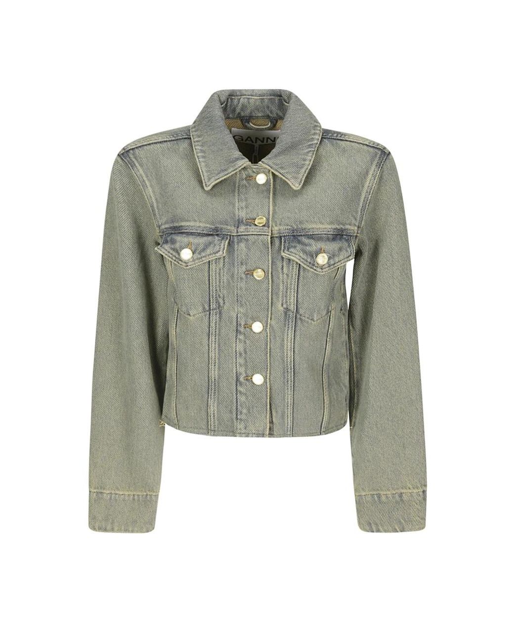 Ganni Green Denim Jackets
