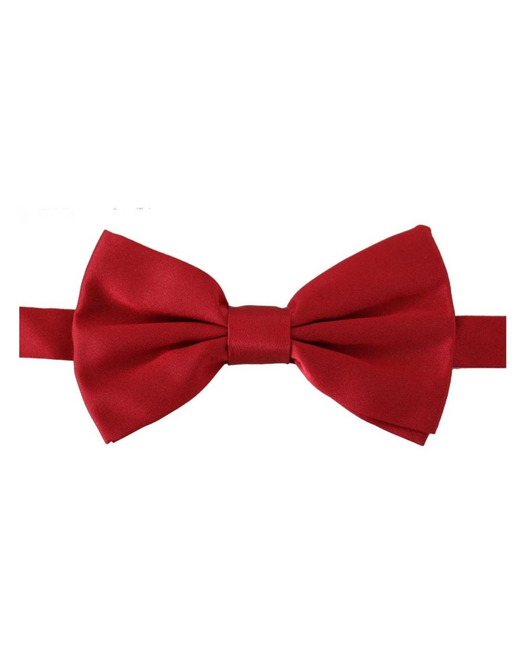 Dolce & Gabbana Red 100% Silk Adjustable Neck Papillon Bow Tie for men