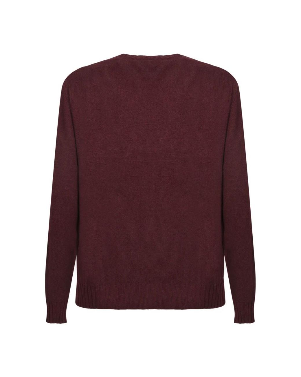 Dell'Oglio Purple Round-Neck Knitwear for men