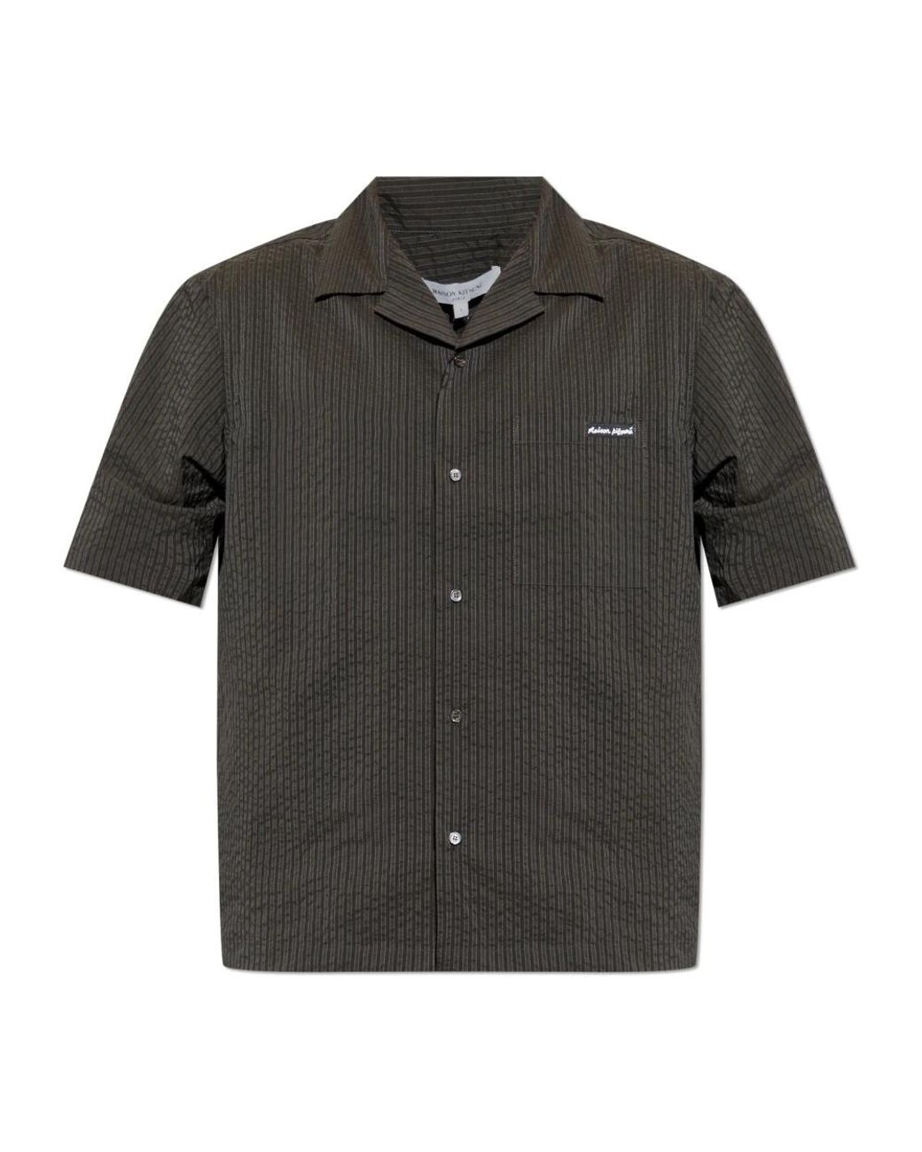 Maison Kitsuné Black Short Sleeve Shirts for men