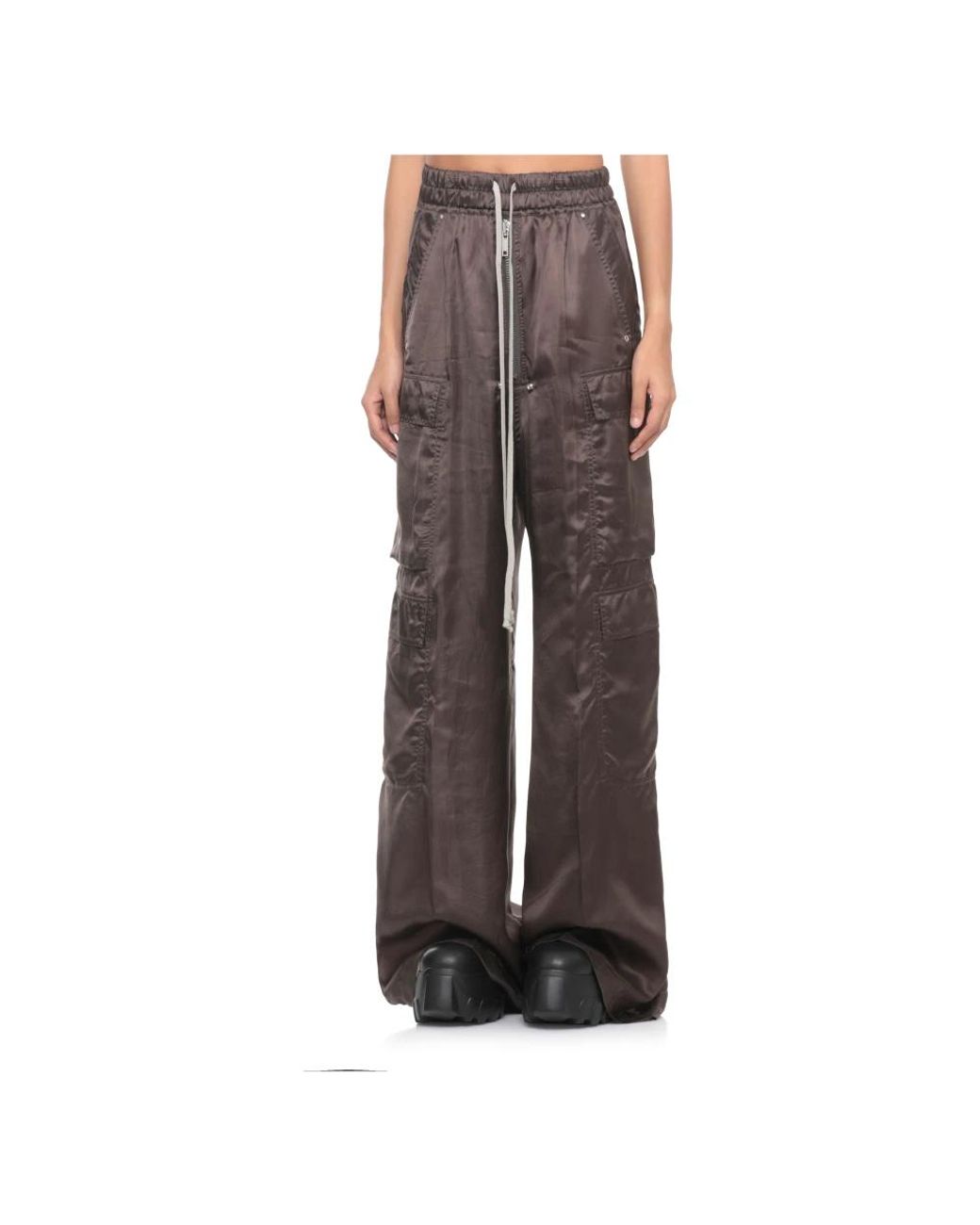Rick Owens Brown Wide Trousers