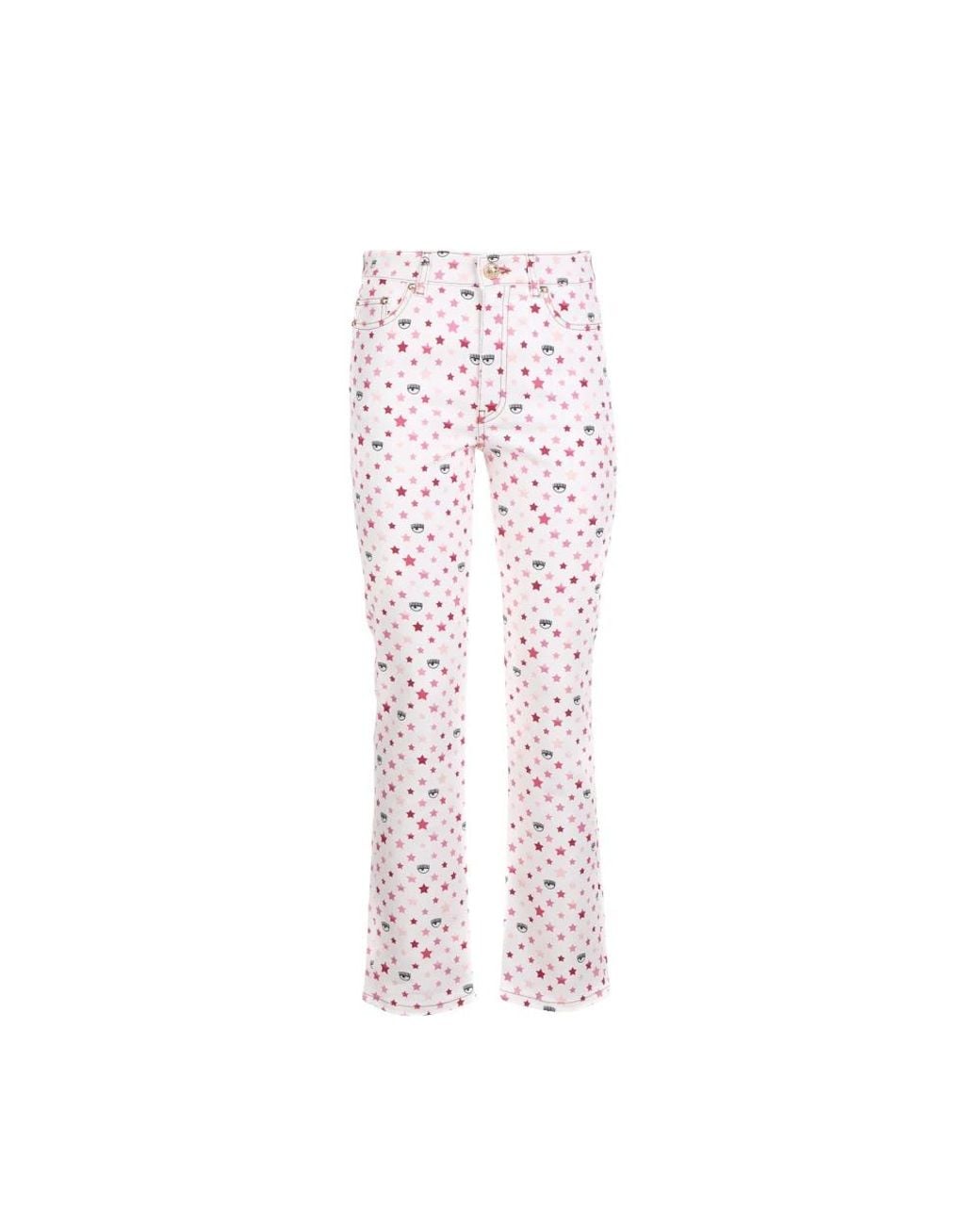 Chiara Ferragni Pink Straight Trousers
