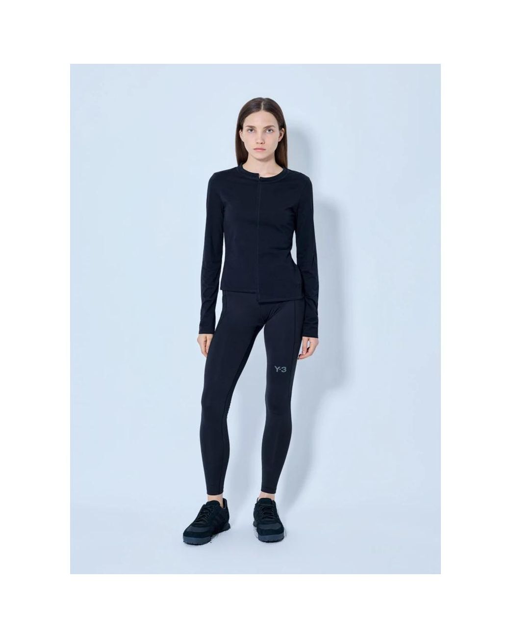 Y-3 Blue Long Sleeve T-Shirts